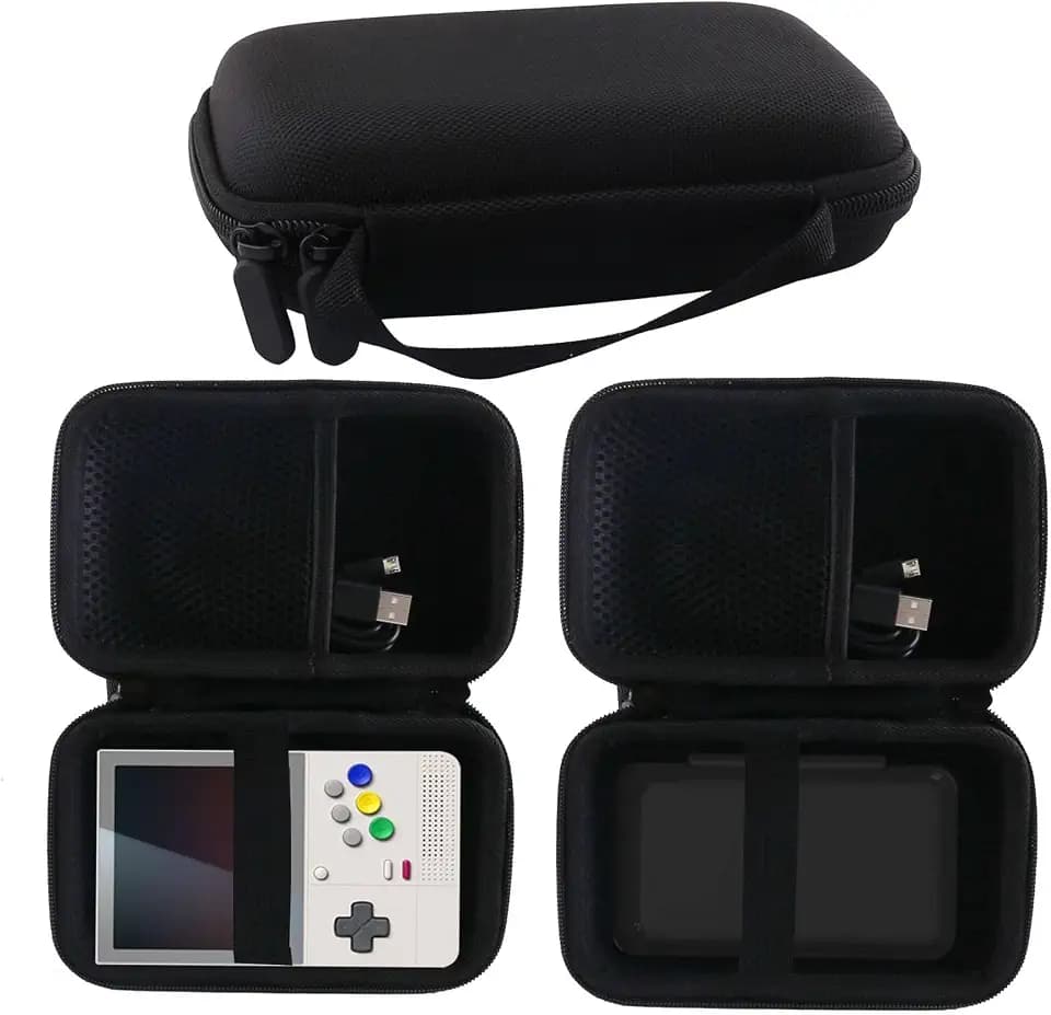 WERJIA Hard Carrying Case Compatible with Retroid Pocket Classic/Retroid Pocket Flip 2/ Flip Retro Game Handheld Console (black)