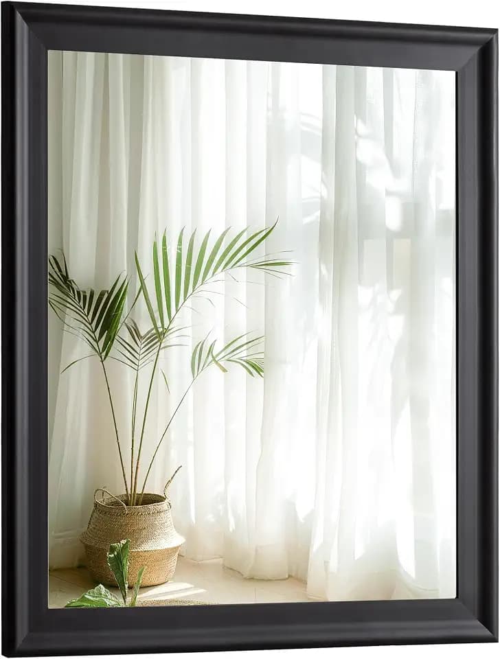 Black 30 x 36 Inch Rectangle Vanity Wall Mirror for Bathroom