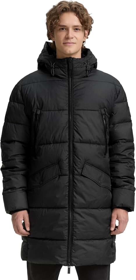 TOM TAILOR Herren 1047209 Puffer Parka mit Kapuze