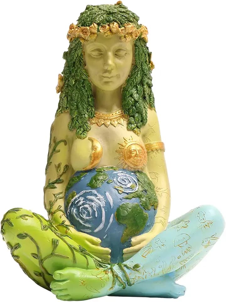 Mutter Erde Statue, 17,8 cm Fruchtbarkeit Gaia Göttin Statue, Natur Schwangere Wicca Altar Supplies, Mond Yoga Alter Tisch Hexerei