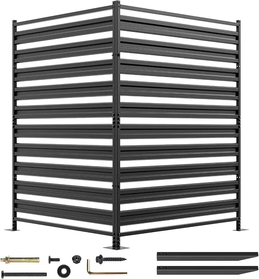 2 Panels 48" W x 48" H Air Conditioner Metal Privacy Fence Screen