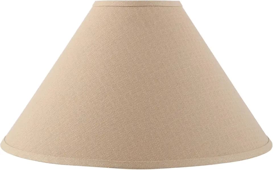 Aspen Creative 32207 Hardback Empire Spider Lamp Shade in Tan, 6" Top x 19" Bottom x 12" Slant Height