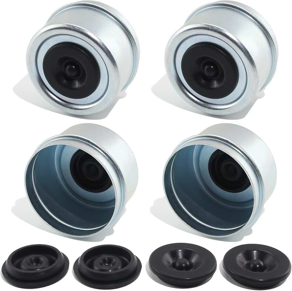 4pcs 2.44'' Trailer Hub Dust Caps for 5200 6000 lb Boat RV Trailer