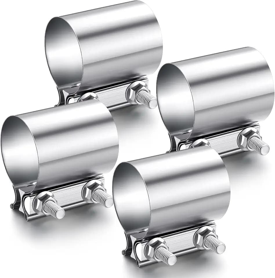 MorningRo 4 Pcs 2 Inch Exhaust Clamp Stainless Steel Exhaust Clamp