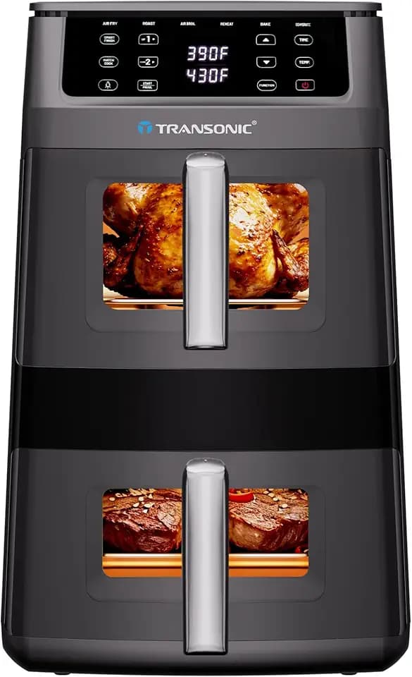 11QT Large Double Air Fryer, family size Dual Basket