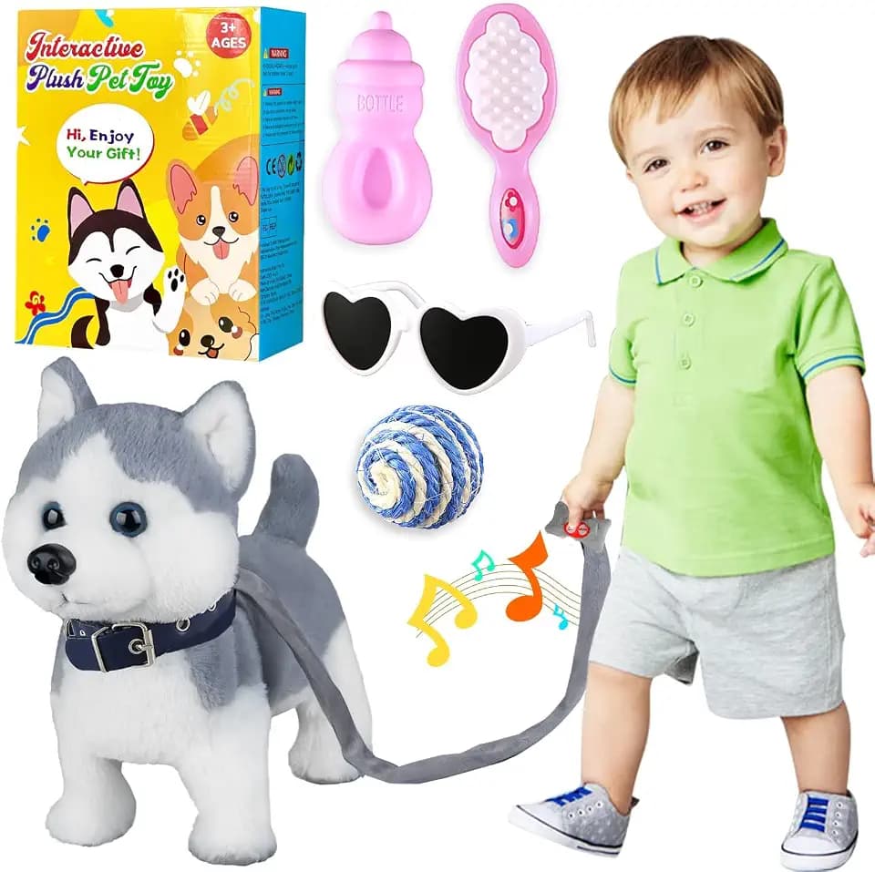 Marsjoy Husky Walking Dog Toy for Girls