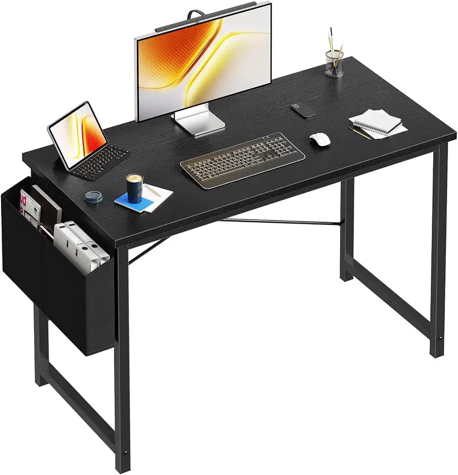 DUMOS 47" Computer Desk Home Office Desk, Gaming Desks, Black