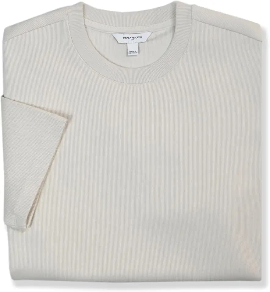 Banana Republic Mens Slim Fit 593152 Mini Ribbed Crewneck Tee T-Shirt,