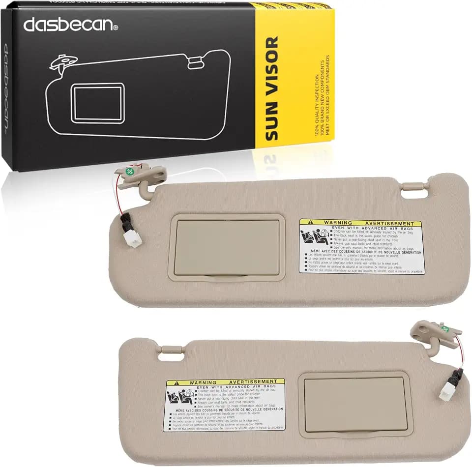 Dasbecan Left & Right Sun Visor Compatible with Hyundai Sonata 2006-2008