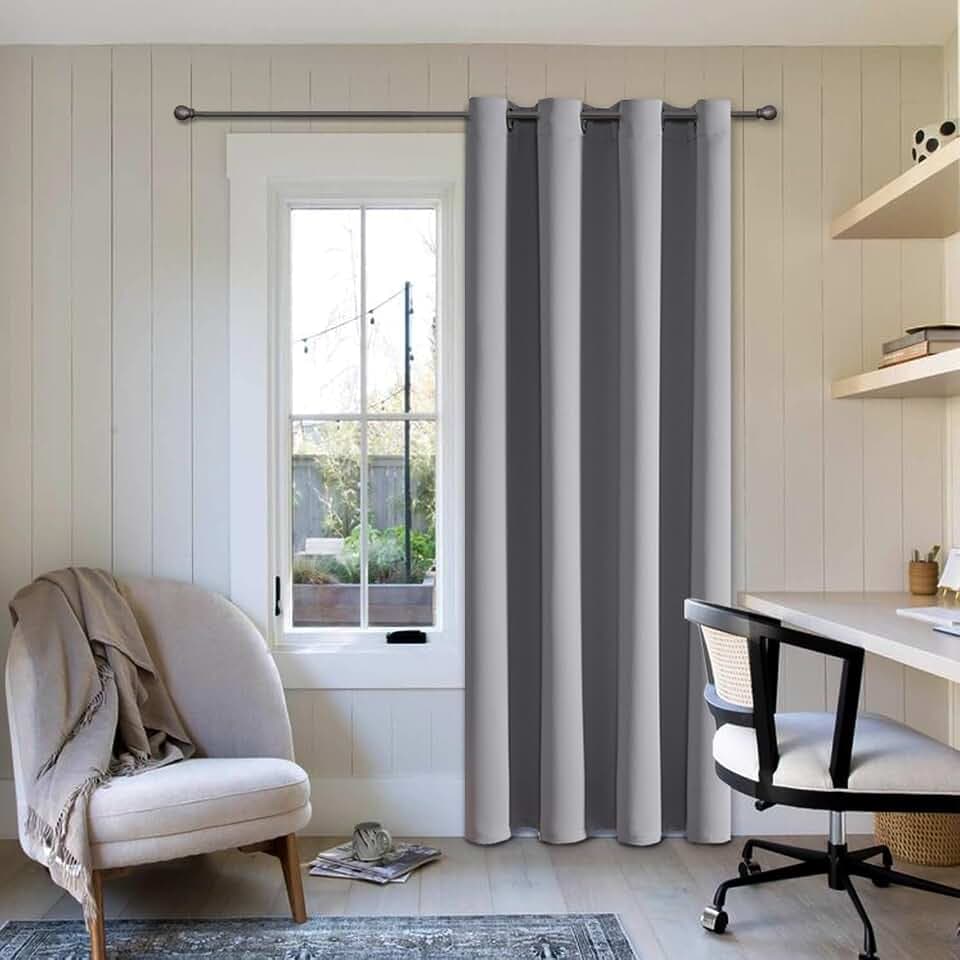 ChrisDowa Blackout Curtains for Bedroom 90 Inch Door Curtain, 1 Panel