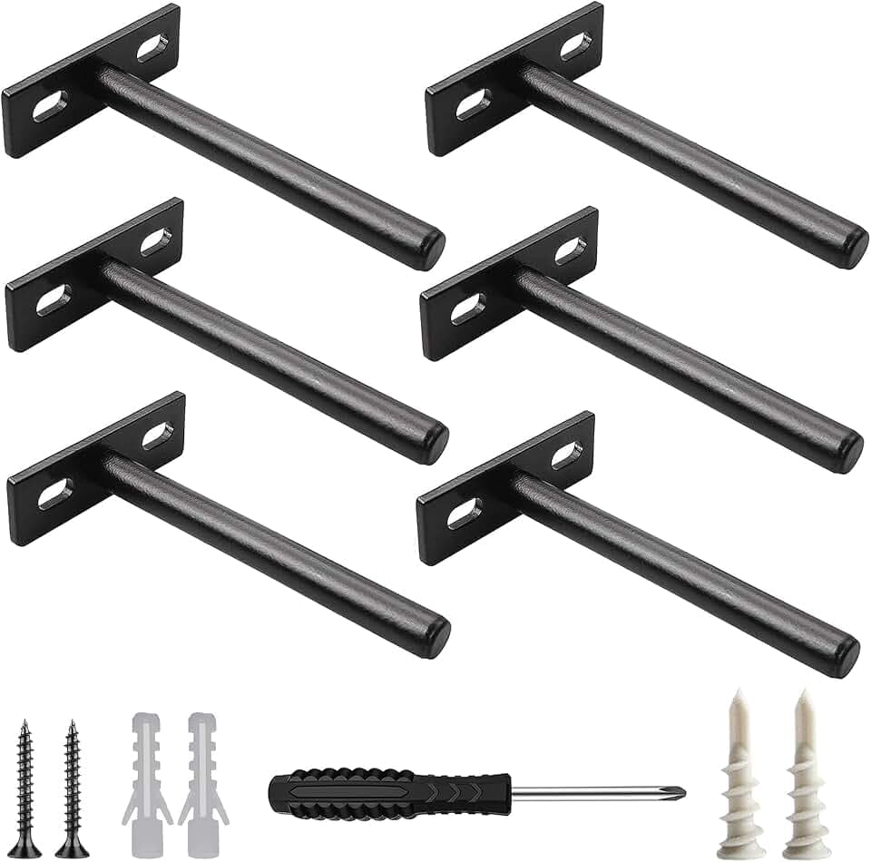 6 Stück 125 mm Regalträger Tablarträger Schwerlast Unsichtbar Bodenträger