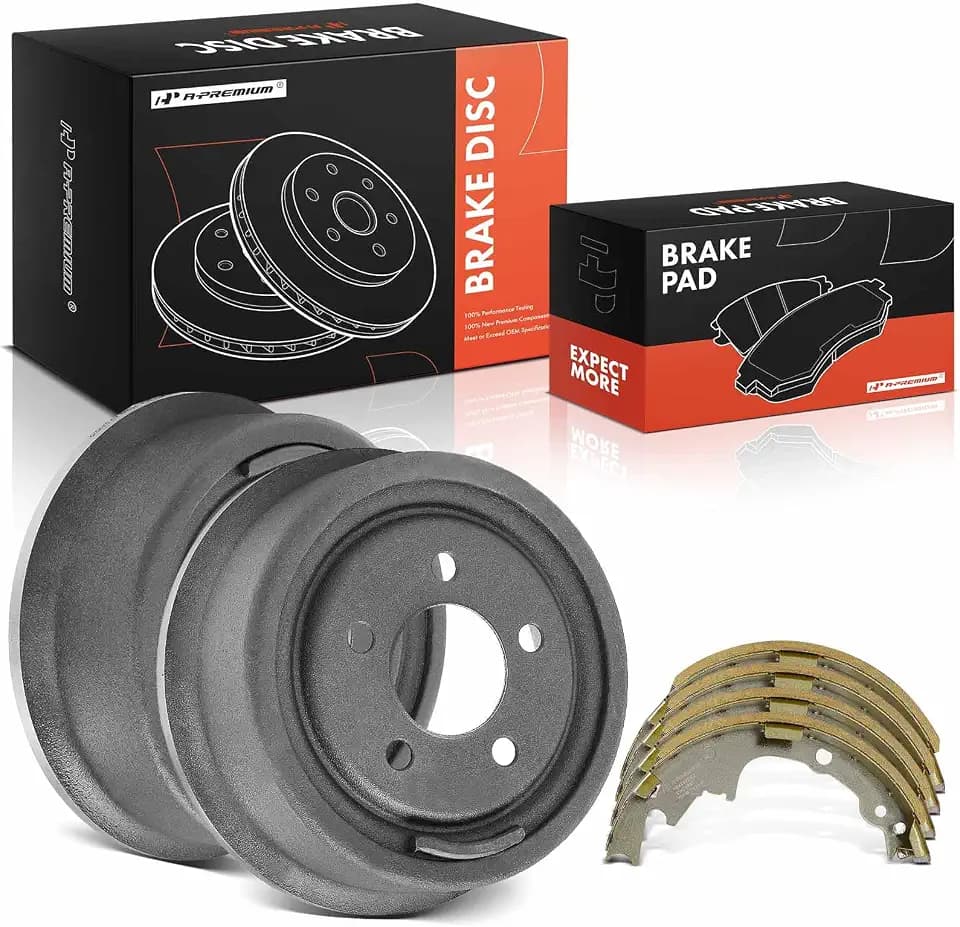 A-Premium 10.78 inch (273.9mm) Rear Brake Drum Ceramic Shoe Set