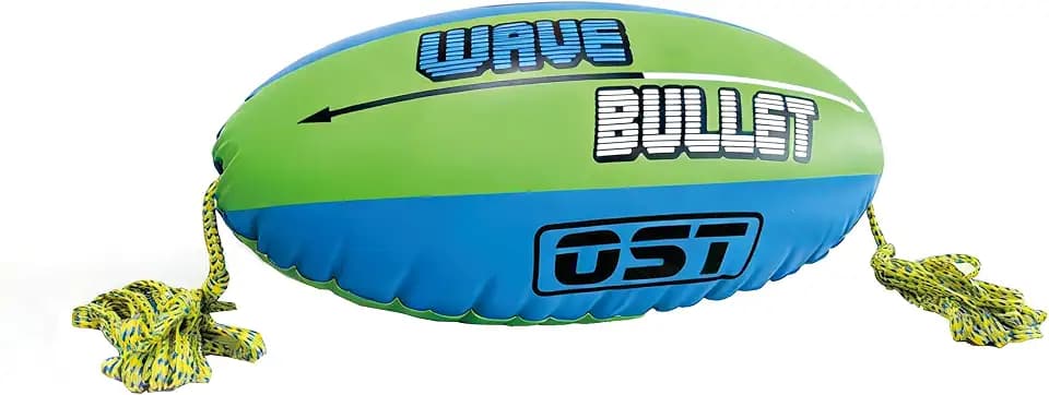 Towable Tube Ball with Tow Rope, Inflatable Tow Rope Float for Water Sports, Reduce Spray & Drag, Improves Tow Rope Visibility, 60 ft Rope with 4,100 lb Break Strength