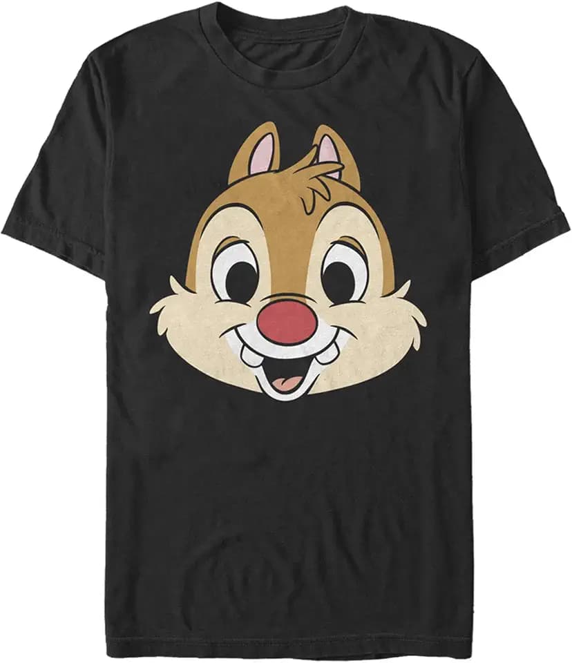 Disney Chip Dale Big Face Men's Tops Short Sleeve Tee Shirt
