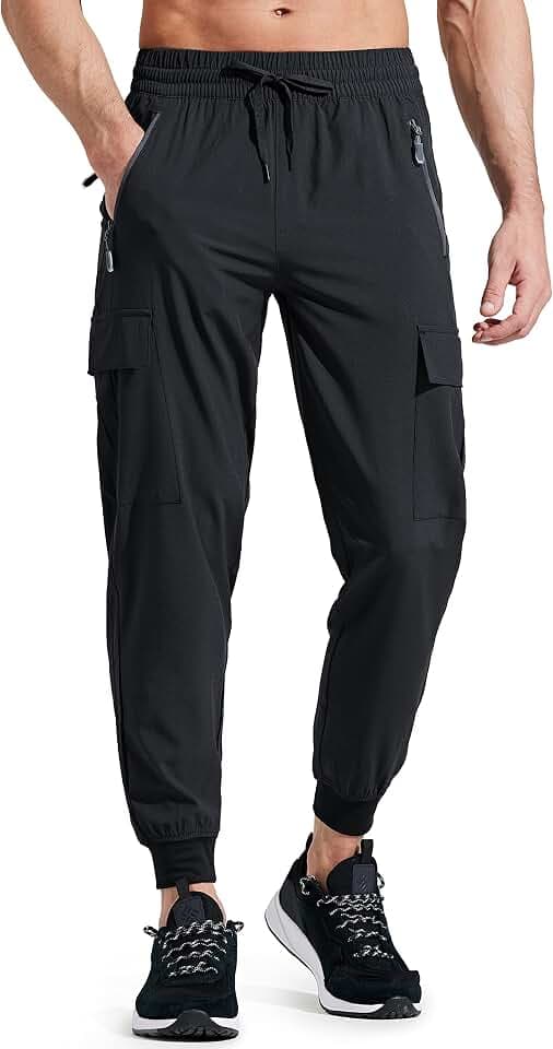 Libin Men's Lightweight Joggers Hiking Pants Running