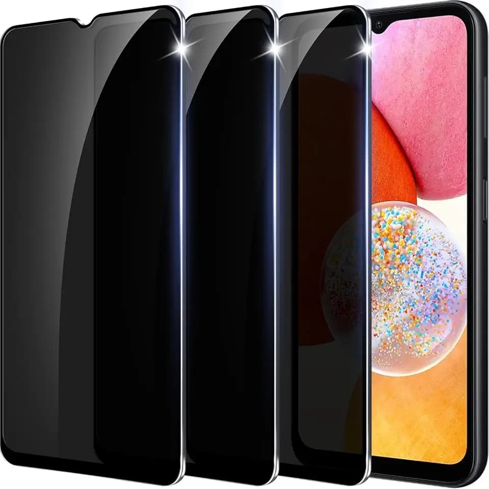 【4+1 Pack】 Designed for Samsung Galaxy A14 Privacy Screen Protector【9H Tempered Glass】 Anti-Spy Film,Compatible for A14 5G