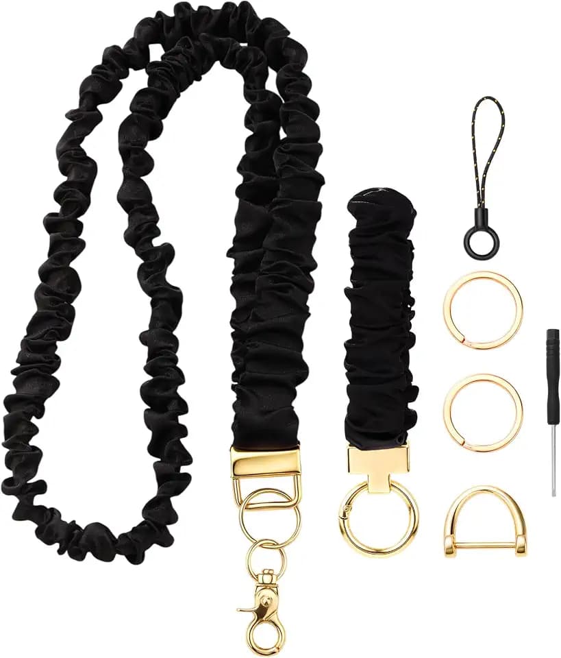 Marspark 2 Pcs Stretchy Scrunchie Lanyard Wristlet