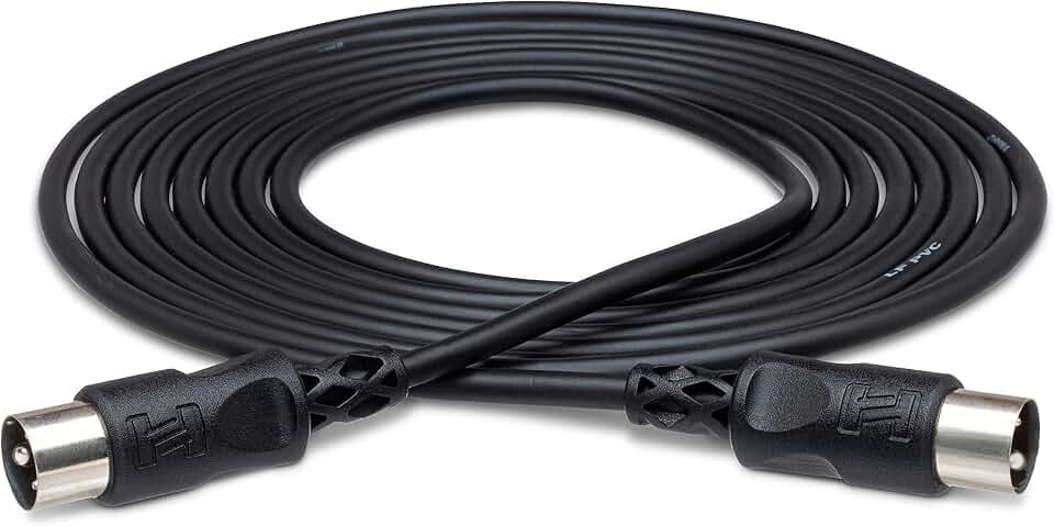 Hosa MID-305BK MIDI Cable - 5 Feet Black