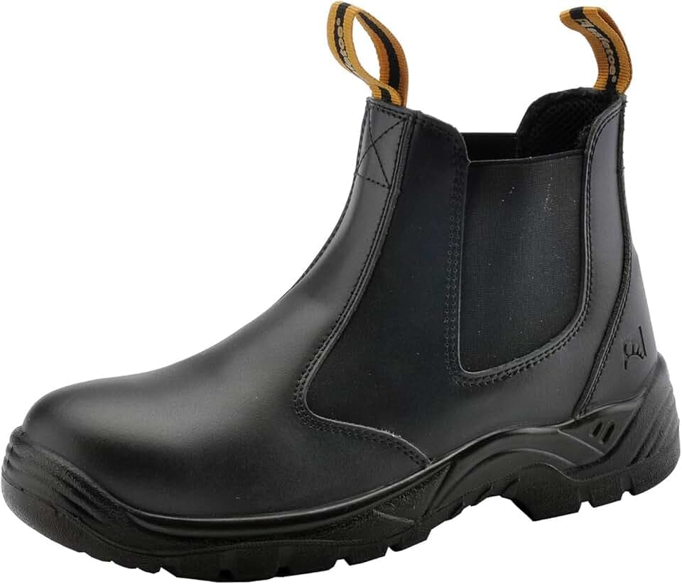 SAFETOE Sicherheitsstiefel Arbeitsschuhe mit Stahlkappe M8025 (S3 klassischer Artikel) von Anti-Punktion und wasserdichte
