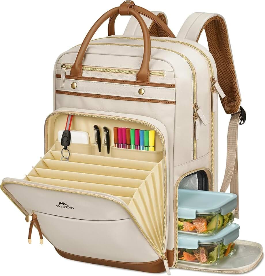 MATEIN Rucksack Damen mit Abnehmbar Kühlfach, Laptop Rucksack 15,6 Zoll