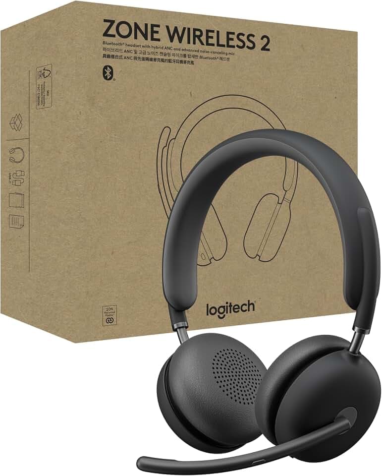 Logitech Zone Wireless 2 for Business Premium Headset - Native Bluetooth