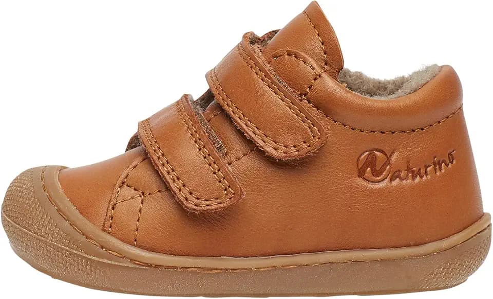 Naturino Cocoon VL-Lauflernschuhe aus Nappaleder mit Wollfutter Cognac 20