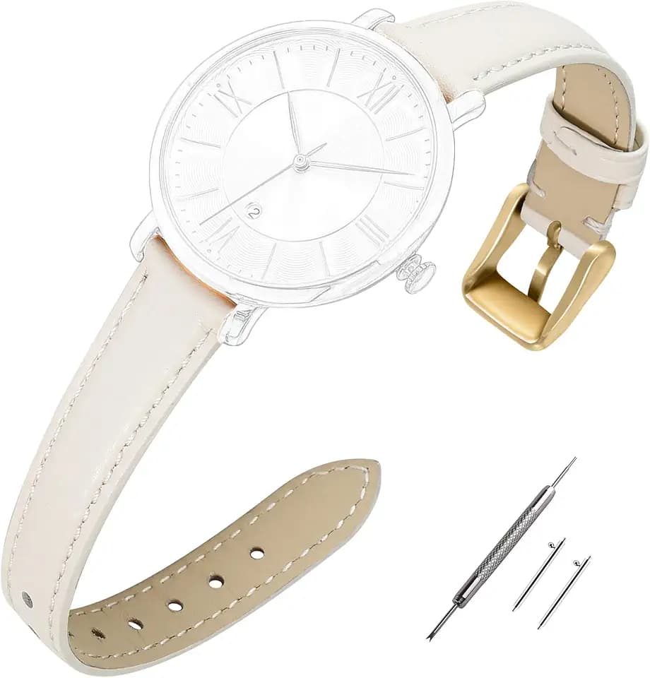 Top Grain Leather Watch Bands for Women, Quick Release Watch Strap 12-20mm