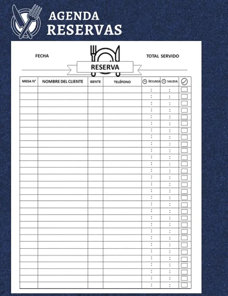 libro de reservas restaurante: Hosteleria, Organizador para las reservas de mesas o espacios. Diseñado para restaurantes, bares, establecimientos