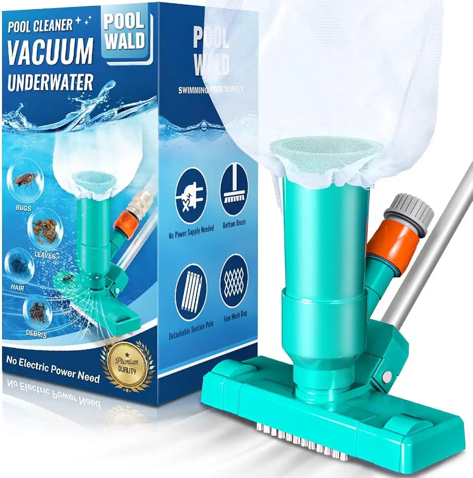 Portable Pool Vacuum for Above Ground, Pool Cleaning, Pure Green '