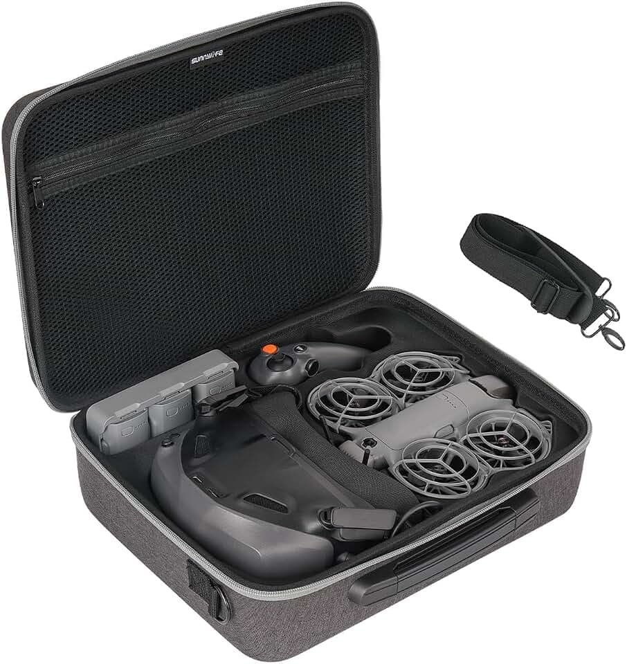 Neo 2 Carrying Case, Portable Storage Shoulder Bag for DJI Neo 2 Drone Accessories, Fits for DJI Goggles N3, RC Motion 3 Controller, 6 batteries, Battery Charger Hub