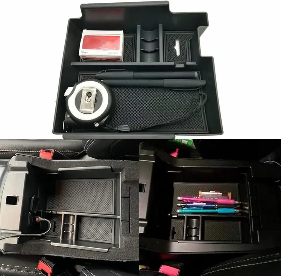Compatible with Ford Explorer 2012 2013 2014 2015 2016 2017 2018 2019 Center Console Tray Organizer, Armrest Secondary Storage Box
