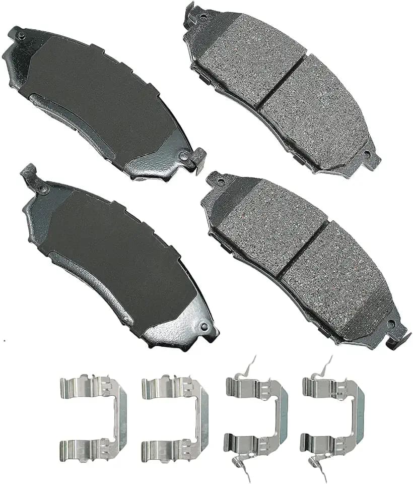 Akebono Ultra-Premium Ceramic Front Disc Brake Pads, GREY