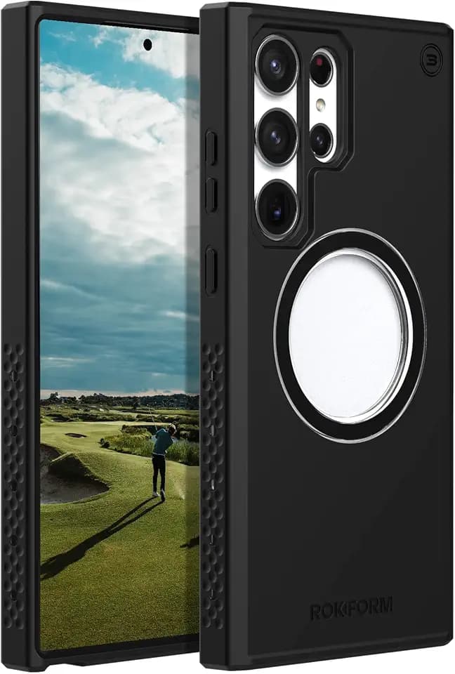 Rokform - Galaxy S23 Ultra Hülle, Eagle 3 Serie, magnetische S23 Ultra Hülle für Golf, schlank und leicht, sturzgetestete Rüstung (schwarz)