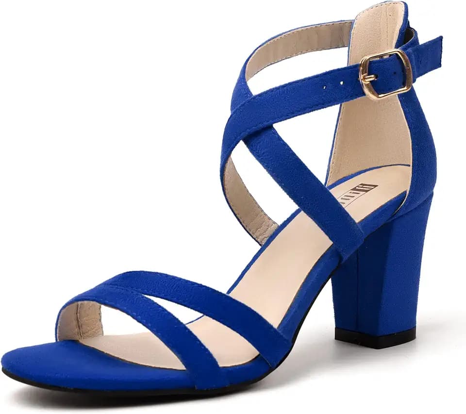 IDIFU Women's IN3 Gita Block Open Toe Strappy Heel Sandals