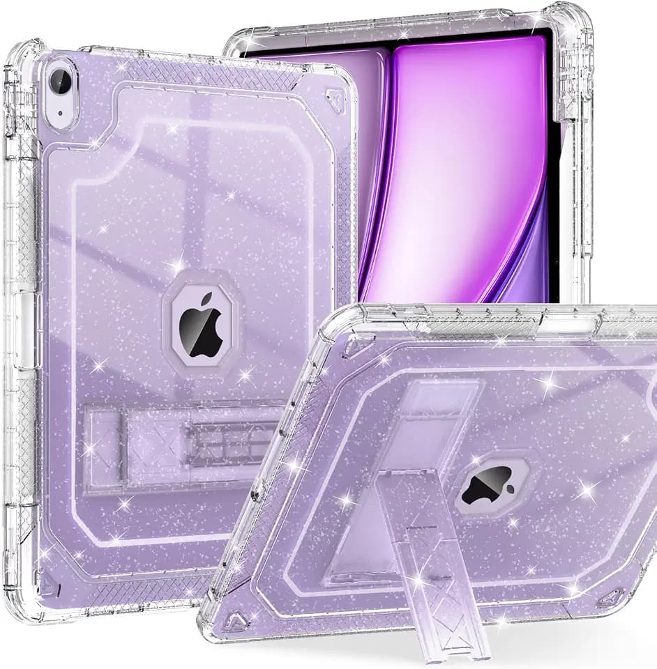 ZoneFoker for iPad Air 13 Inch M4/M3/M2 Case 2026/2025/2024 Glitter