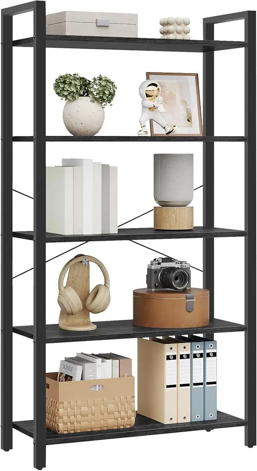 VASAGLE 5-Tier Bookshelf, Bookcase with Shelves, Storage Shelf, Living Room
