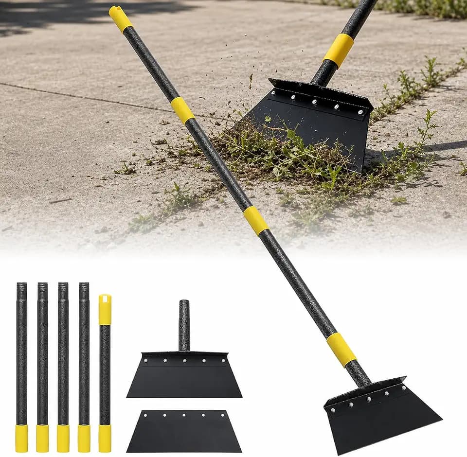 Ice Scraper, Snow Shovel, 2 Spades, 60" Detachable Garden Flat Shovel Scraper, Multifunctional Garden Cleaning Shovels,Heavy Duty Floor Scrapers for Weeding, Edging, Driveway Snow Ice Removal