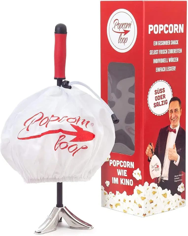 Popcornloop Original Popcornmaschine für Popcorn Mais Zuhause Kino Retro Heimkino Popcornmaker Popcornzubereiter Popcorn Maker