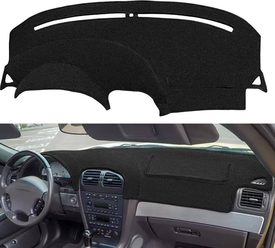 Dash Cover Mat Fit for Lincoln LS/Ford Thunderbird (Black) K304