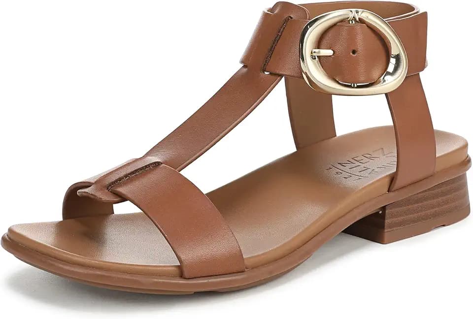 Naturalizer Women's Brandy T-Strap Buckled Sandal