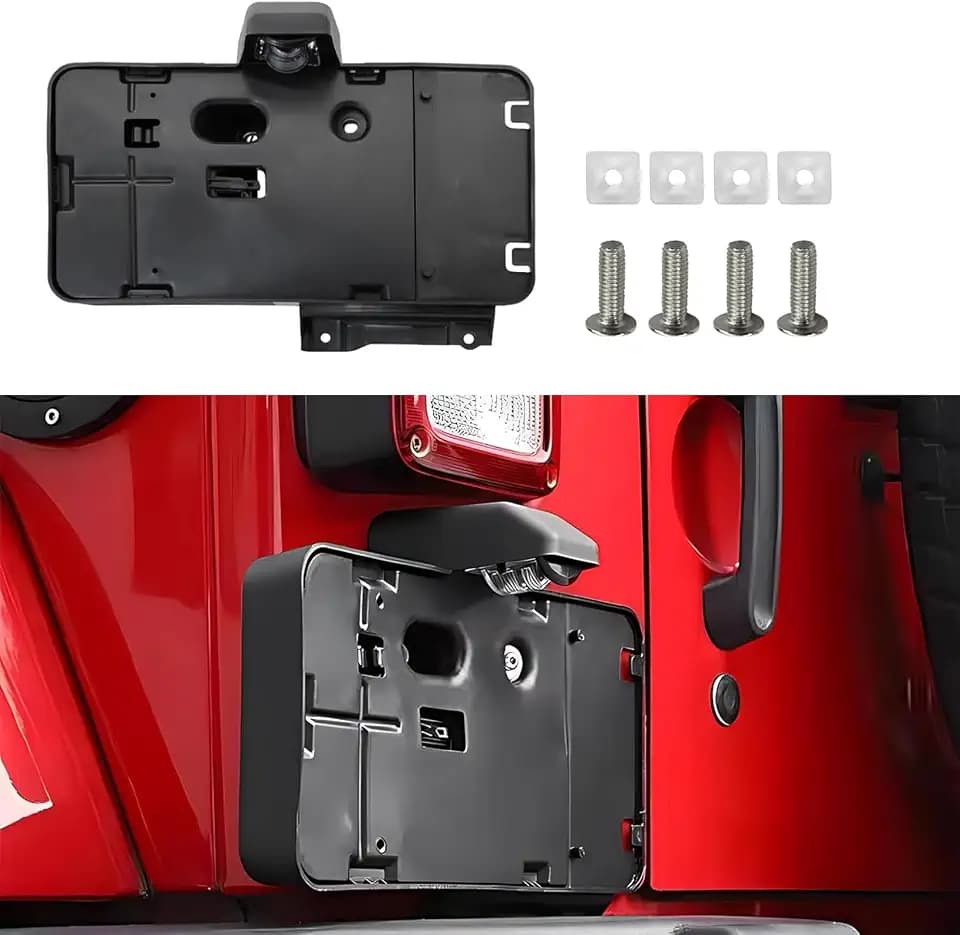Rear License Plate Holder Frame Replacement for Jeep Wrangler JK