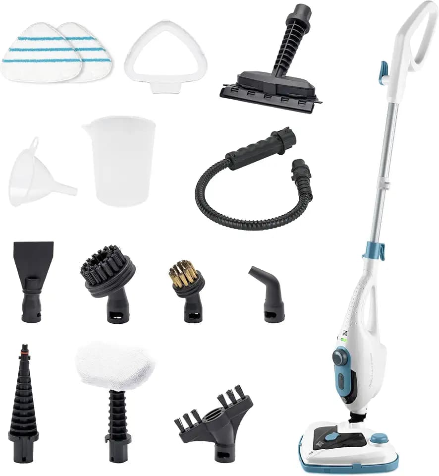 Di4 SteamClean Multi 12 ProMax Multifunktionaler Dampfreiniger 12 in 1, 1500W, Entfernt 99,9% der Viren und Bakterien, Dampfreiniger Haushaltsreinigung ECO ohne Reinigungsmittel, Polsterreiniger