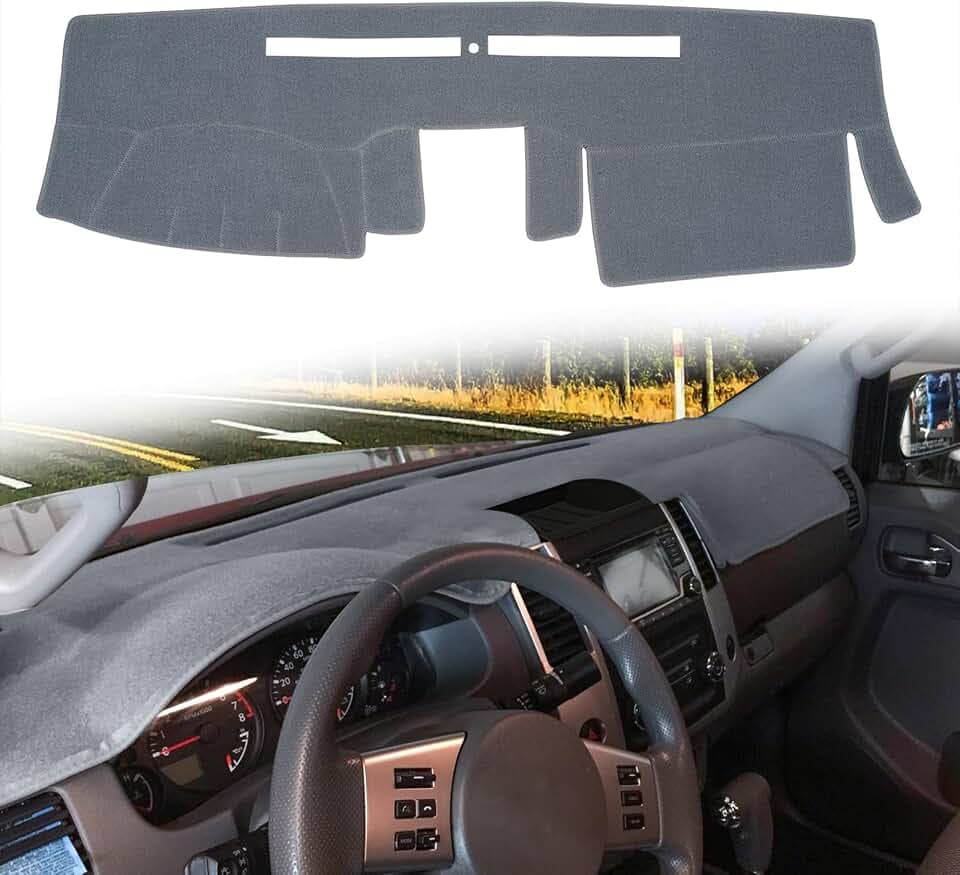 Dashboard Cover Custom Fit for Nissan Frontier 2005-2021/Xterra 2005-2015/Pathfinder 2005-2012, 2009-2012 Suzuki Equator Dash Cover Mat Pad Carpet (Dark Gray)