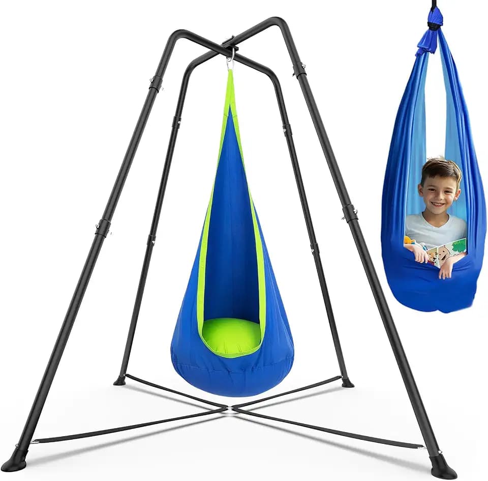 G TALECO GEAR Sensory Swing with Stand for Kids, Autism & Pod Swing