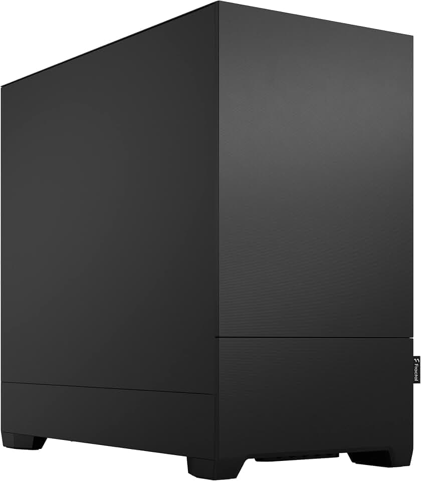 Fractal Design Pop Mini Silent – mATX Case/Mini ITX Case mit Bitumen-Dämmung, 3X 120 mm Lüfter, geschlossener Front – Lautloses pc gehäuse in Schwarz