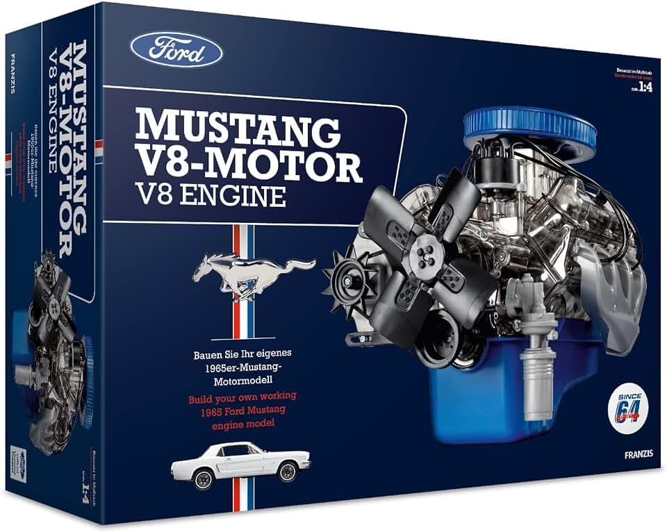 Franzis 67501 - Ford Mustang V8-Motor, Motorbausatz 1:4, transparent