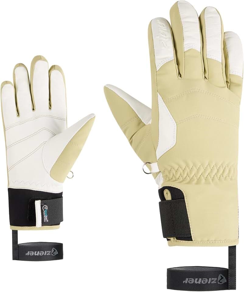 Ziener Damen Kale-Z Ski-Handschuhe/Wintersport | extra warm, lavalan, wasserdicht, sage Leaf, 8,5