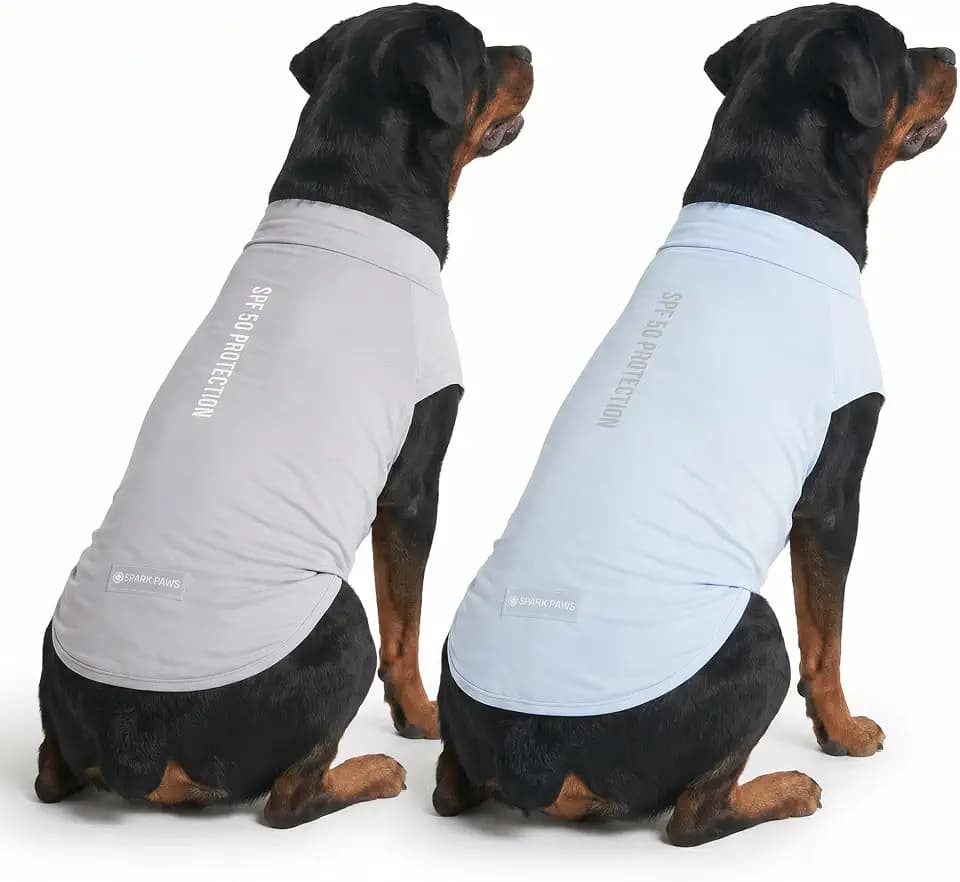 Spark Paws Sunblock Dog T-Shirt, SPF 30 UV Sun Protection, Summer Cooling