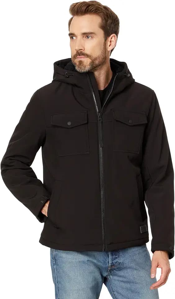 Levi's Men's Soft Shell Hooded Trucker Jacket Coat