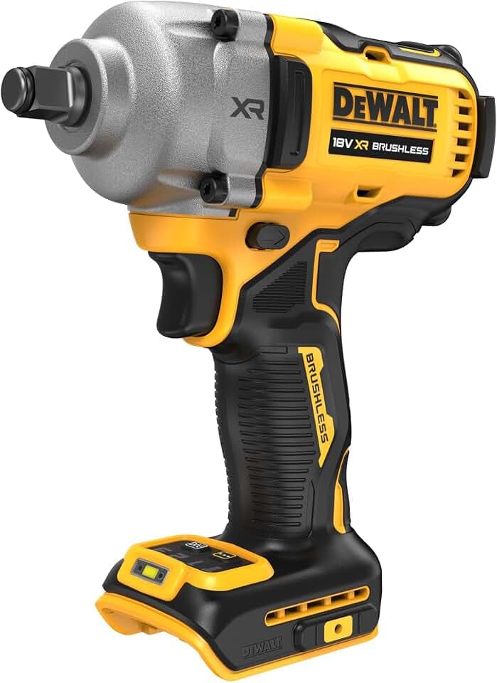 DEWALT XR Akku-Schlagschrauber DCF891N (18V, ½ Zoll Außenvierkant-Aufnahme mit Spreng- bzw. HOG-Ring, 813 Nm Anzugsmoment, inkl. Metall-Gürtelhaken, Lieferung ohne Akku & Ladegerät)
